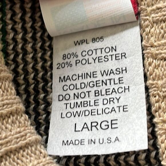 Binghamton Knitting Co. Christmas Santa Sweater Size Large NWOT Made in USA - Picture 10 of 10